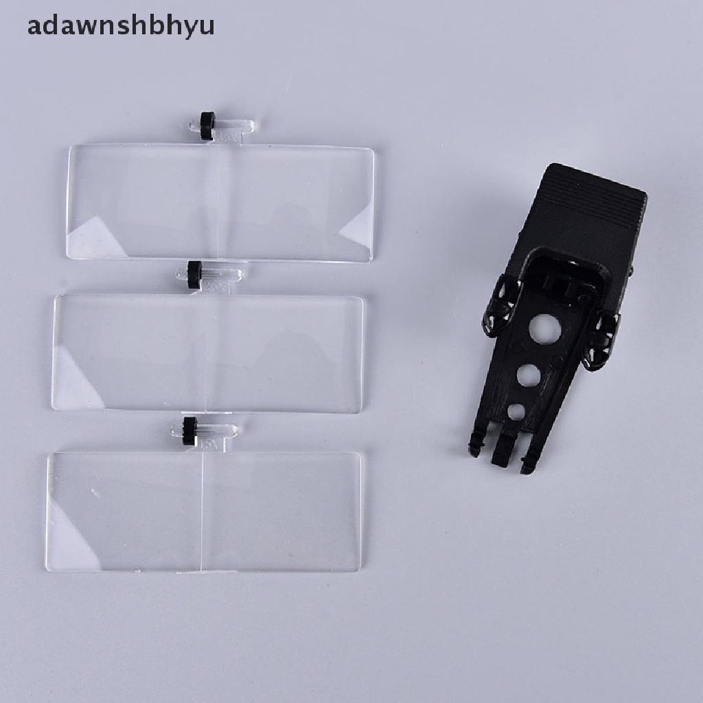 [adawnshbhyu] Kacamata Clip-on Mata Teropong Magnifier Eyeglasses Dengan 3lensa 1.5X,2.5X,3.5X