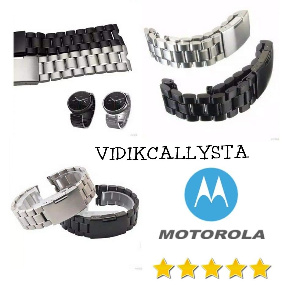 Tali strap Watch Jam tangan Motorola moto 360 1st gen Rantai Stainless Original OEM