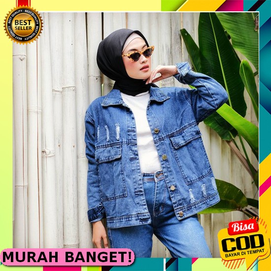Jaket Jeans Crop/Jaket Crop Jeans Oversize/Jaket Levis Crop Oversize/Jaket Crop Jumbo/Jaket Crop Big