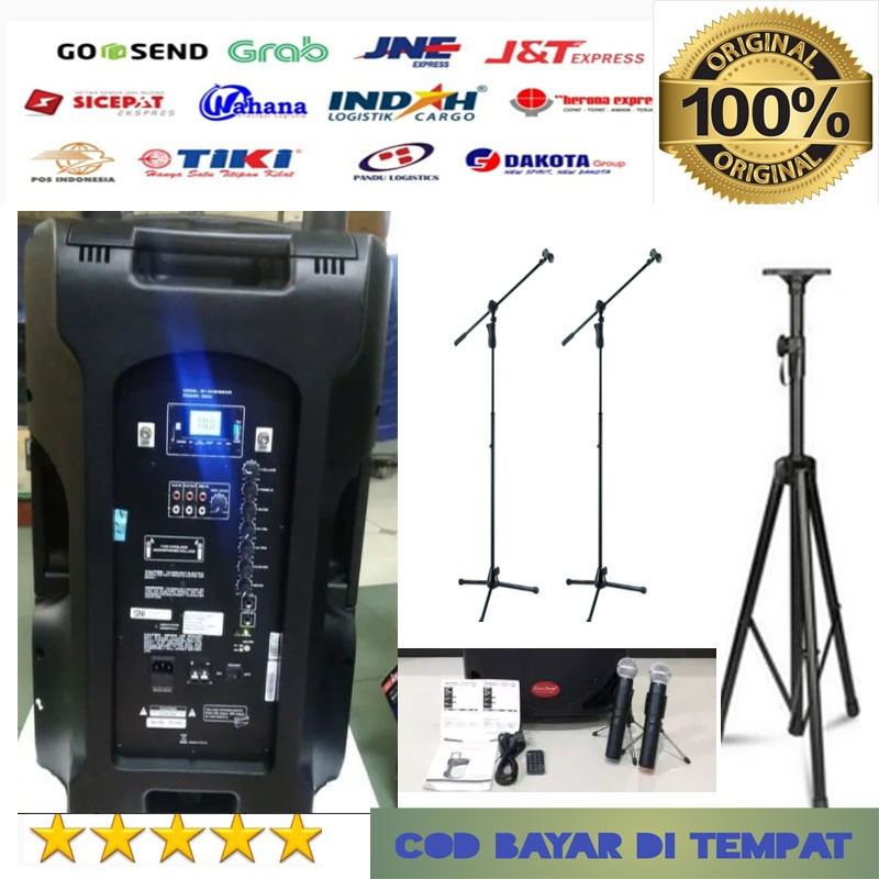 Speaker baretone BT3H1515BWR 15inch MULTICHANNEL free 2 bh stand mic 1 bh stand speaker