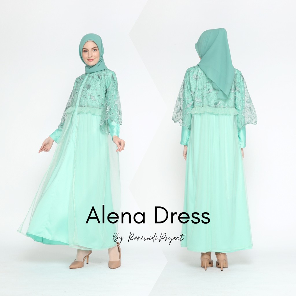 ALENA DRESS - TULLE BRUKAT/Gamis Tutu/Gamis Modern/Gamis Dress Tille
