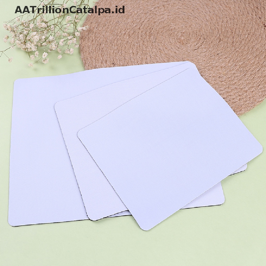 Aatrillioncatalpa 1PC mouse pad Karet Warna Putih Untuk laptop / Komputer / tablet / PC