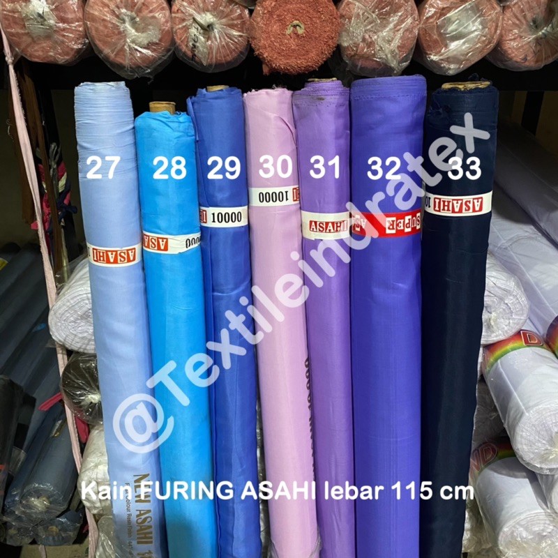 KAIN ASAHI FURING TERMURAH LEBAR 115 CM BAHAN FURING BAJU BATIK DRESS TILE SATIN KANTONG CELANA