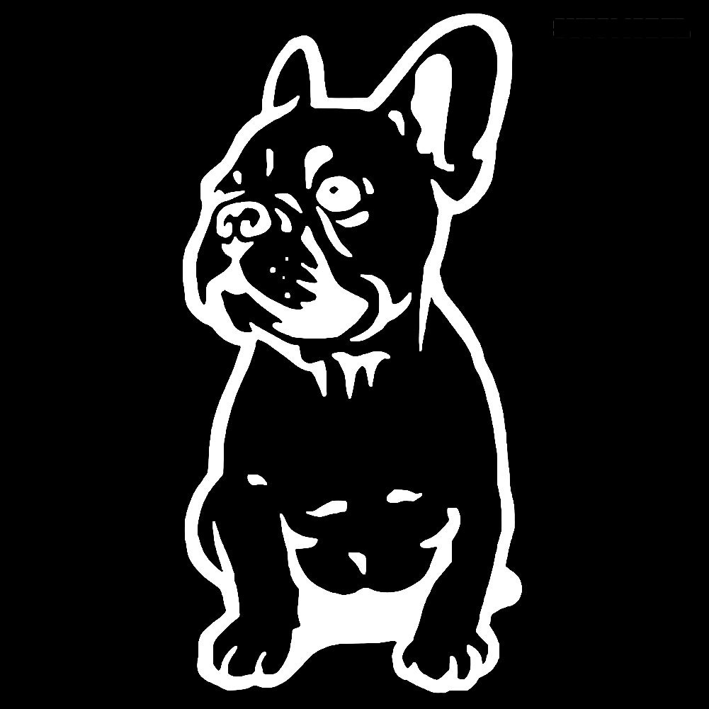 Stiker Reflektif Motif Anjing French Bulldog Untuk Dekorasi Bodykaca Mobil