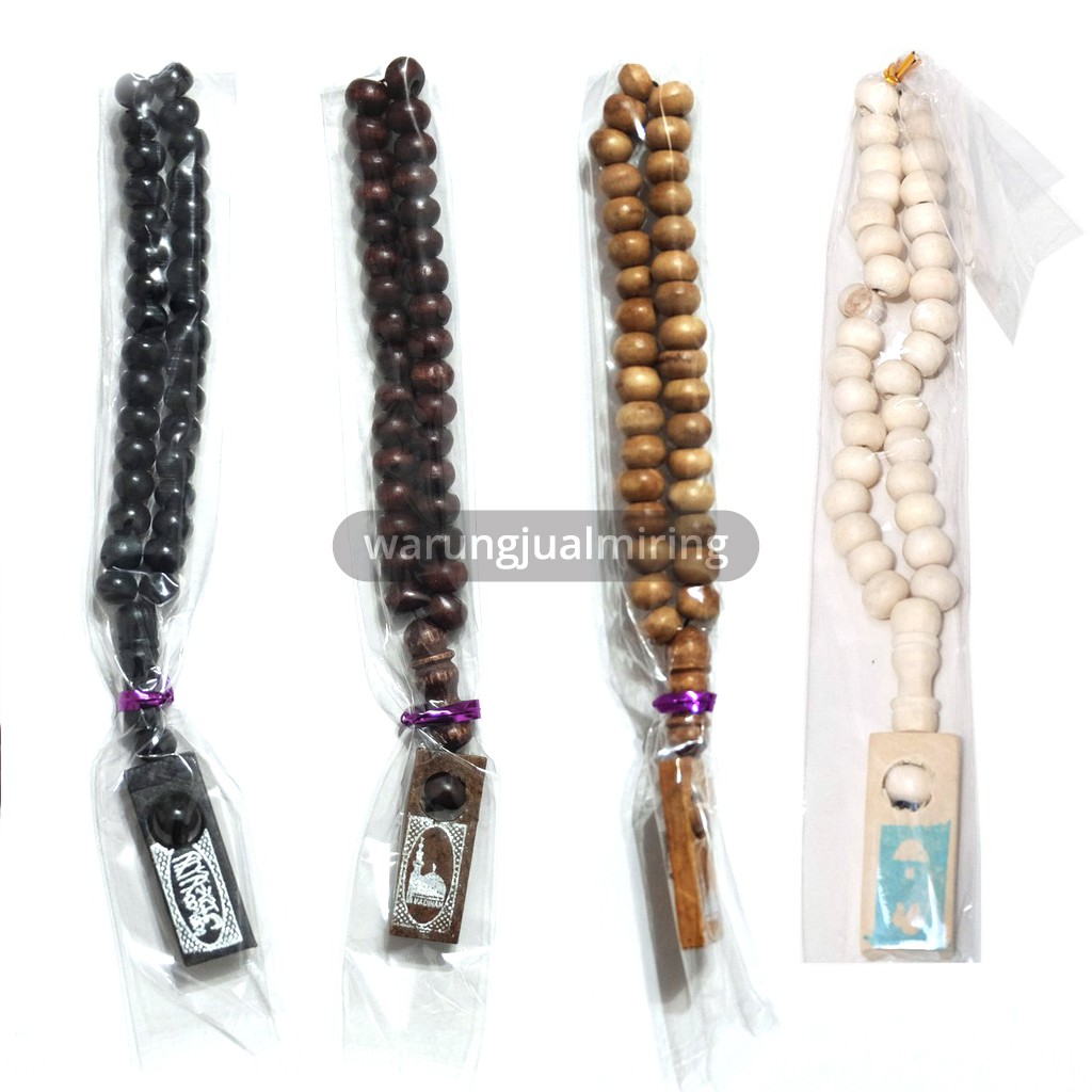 Tasbih Kayu 33 Butir - Sudah Kemas Plastik - Souvenir Hadiah Oleh-Oleh Tasbeh Kecil Dalam Kemasan Gift Sholat Solat Mesjid Masjid Murah Solat Ibadah Sarung Peci Baju Koko Kokoh Pria Wanita Perempuan Laki Cowok Cowo Cewek Cewe Anak Dewasa Pesantren Grosir