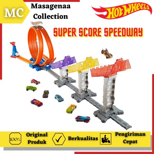 Mainan Lintasan Jalanan Arena Trek Hot Wheels Hotwheels Hotwheel Track Set Super Speed Double Loop