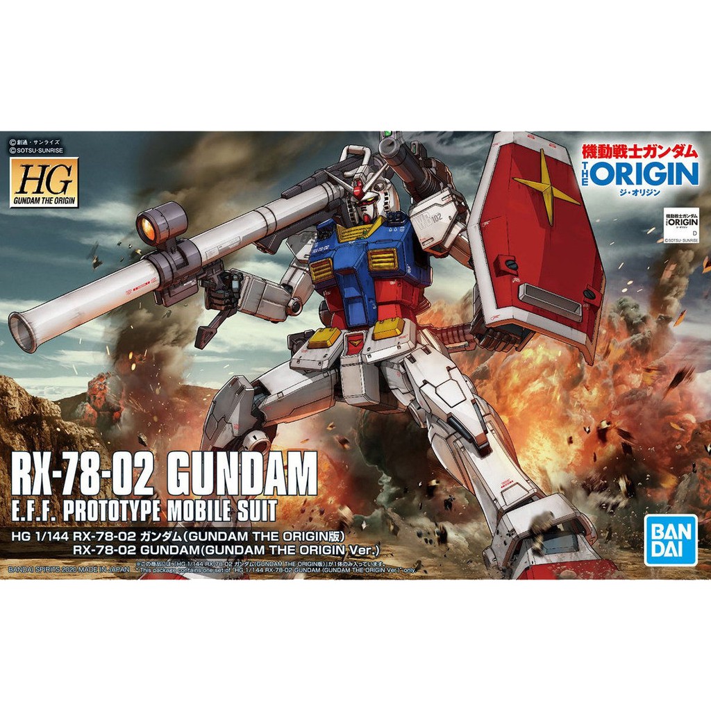 BANDAI Plamo HG RX-78-02 Gundam The Origin Ver.