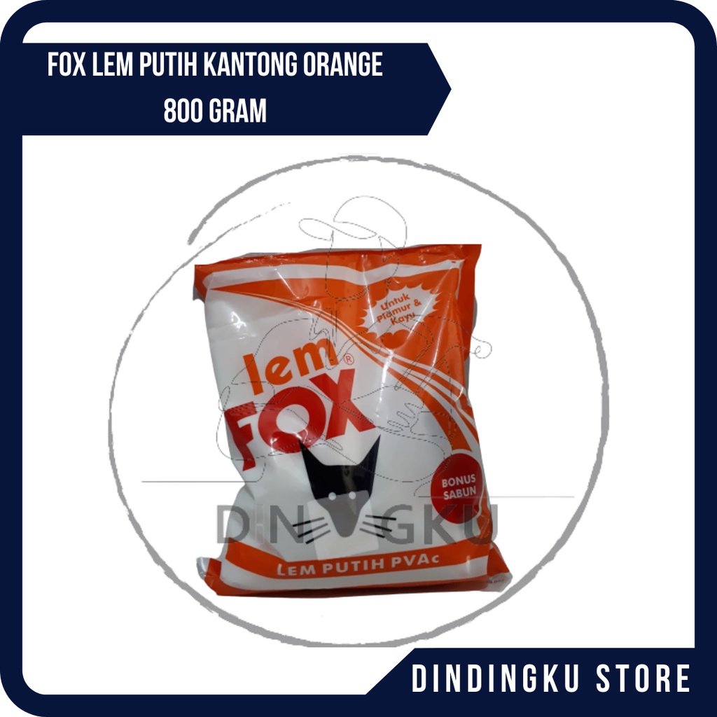 

Fox Lem Putih Kantong Orange 800 Gram