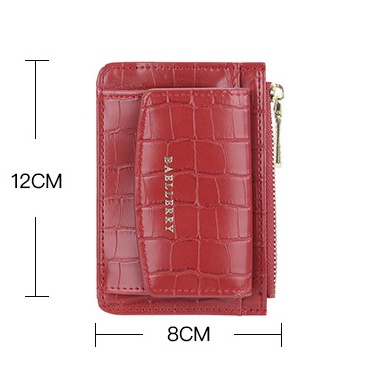 DOMPET KARTU WANITA KEKINIAN CEWEK MURAH ORIGINAL IMPORT BAELLERRY KULIT CROCO MINI AUDACA KECIL RESLETING KOIN PREMIUM KOREA BRANDED BATAM REMAJA