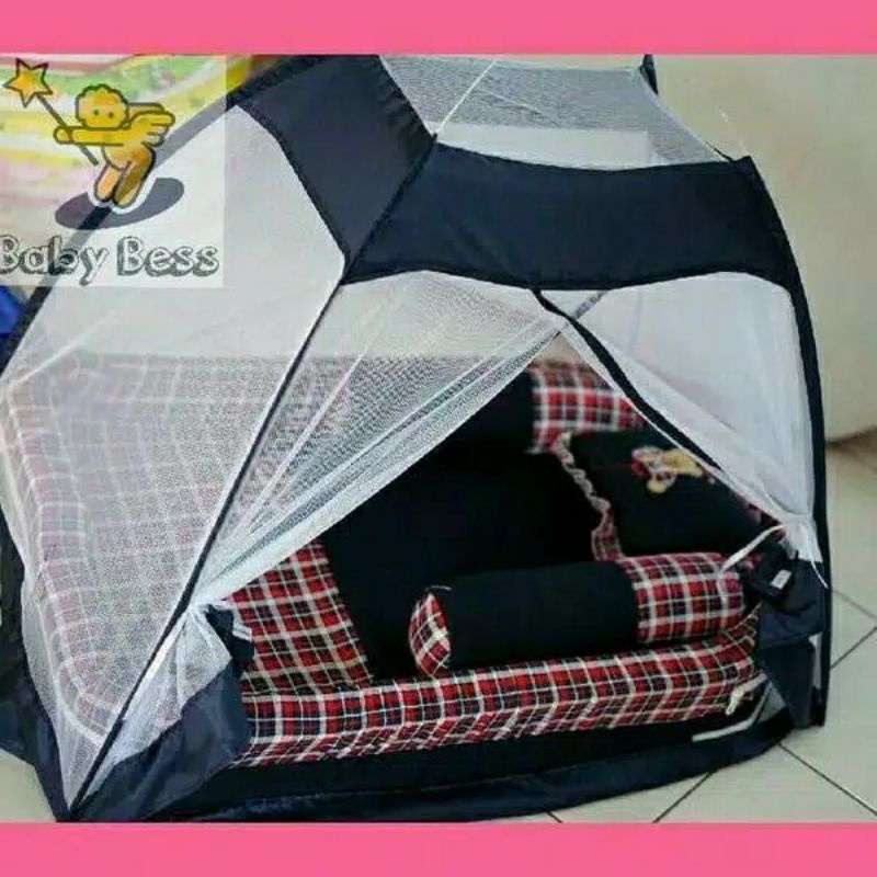 KASUR BAYI + KELAMBU TENDA BABY BESS - MATRAS TENDA LEPAS TWILL-2