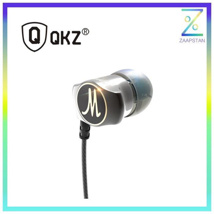 QKZ Stereo Bass In-Ear Earphones with Microphone - QKZ-DM7 - Black