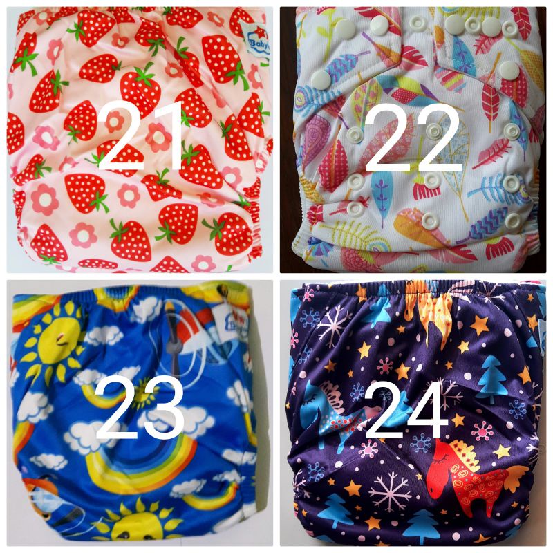 POPOK KAIN CUCI ULANG / CLOTH DIAPER/ CLODI BABYLAND +2 INSERT MICROFIBER