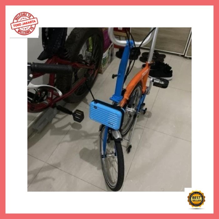 BAROKAH GAMIS Tas Sepeda Luggage Koper mini Front Block Sepeda Lipat Folding Bike