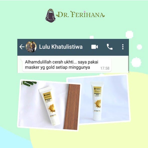 MASKER WAJAH - FACE MASK BRIGHTENING GOLD PEEL OFF GEL DR. FERIHANA KOSMETIK