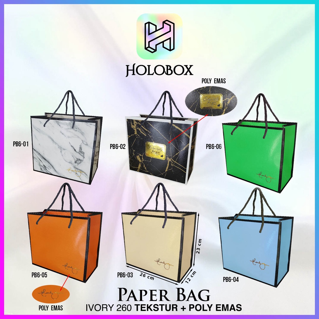 

Paper Bag Kado Aesthetic / Tas Souvenir Jumbo / Bungkus Kado / PB6