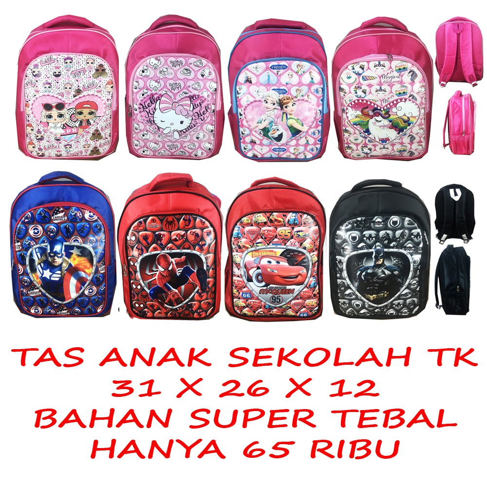 PROMO TERMURAH  Tas Ransel Sekolah Anak TK  HATI HATI