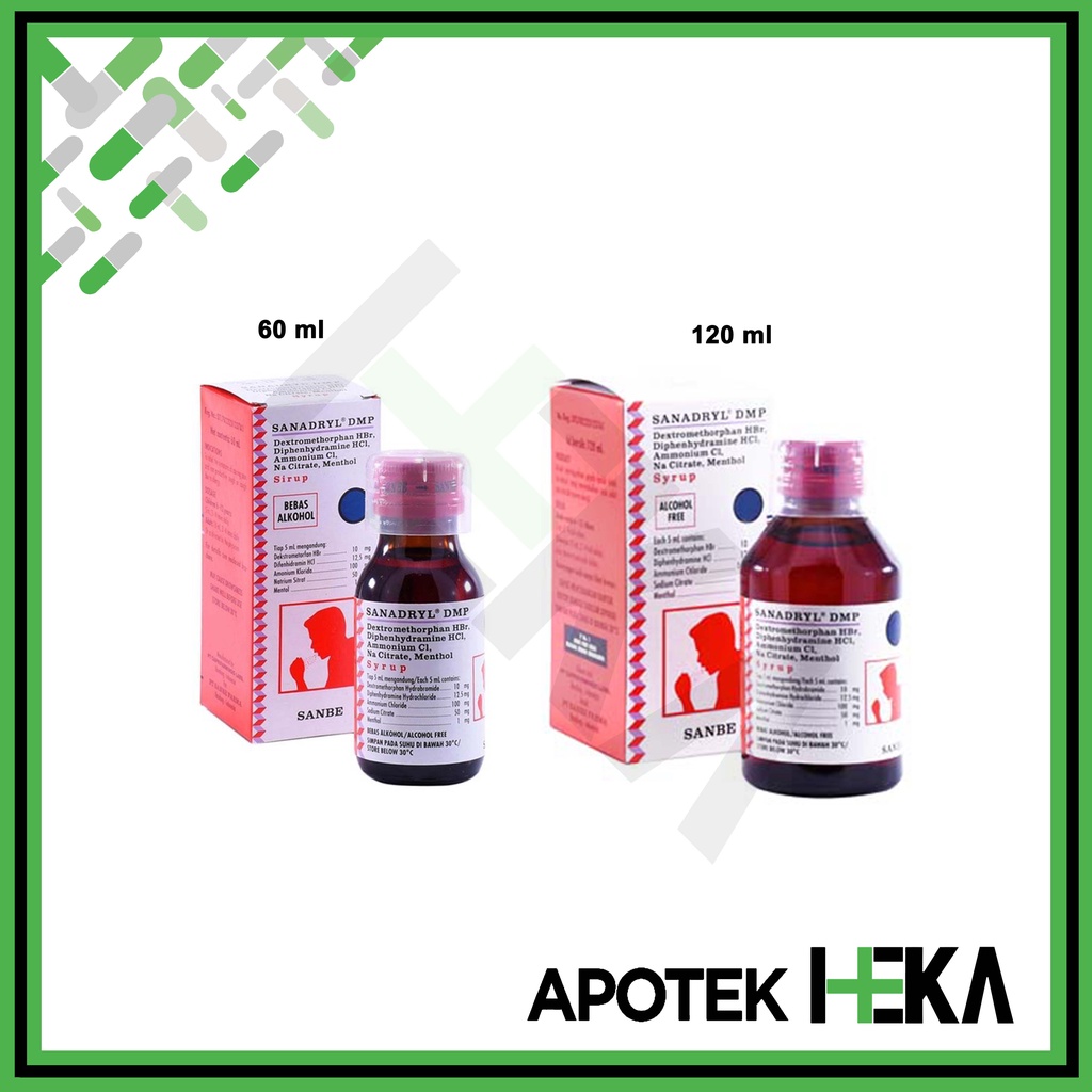 Sanadryl DMP Syrup - Sirup Obat Batuk Tidak Berdahak (SEMARANG)