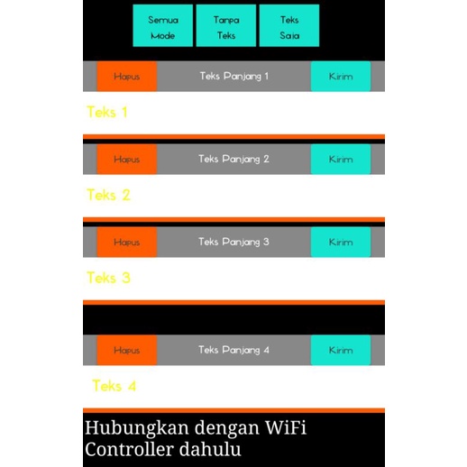 LAMPU LED BAGASI BUS/TAIL LAMP Text 6 BARIS WIFI