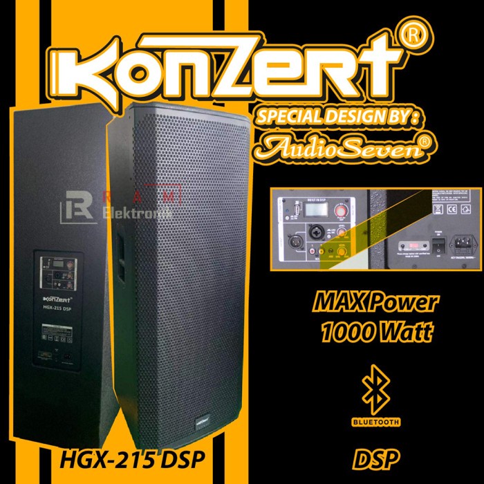 Speaker Spiker Aktif Double 15 Inch KONZERT 2x15 Inch HGX 215DSP 1000W