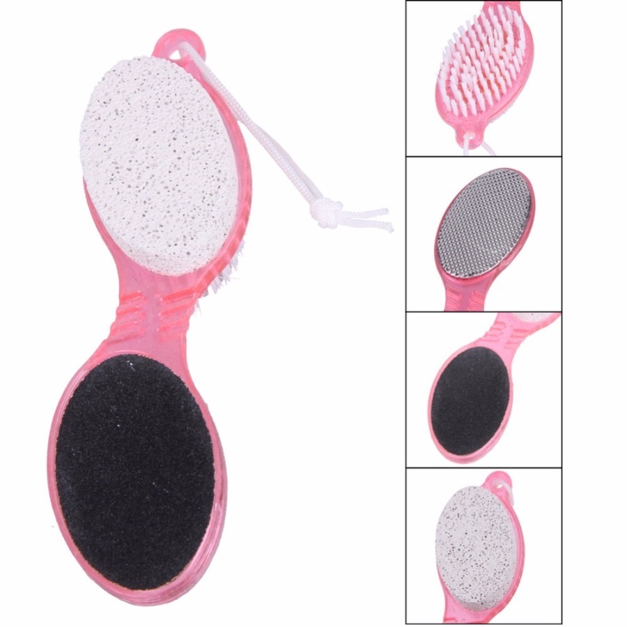 Sikat Kaki 2 Sisi Alat Penggosok Tumit Kapalan | 4 in 1 Pedicure Paddle Brush Penghalus Tumit Perawatan Telapak Kaki Kasar | 4 Step Callus Remover