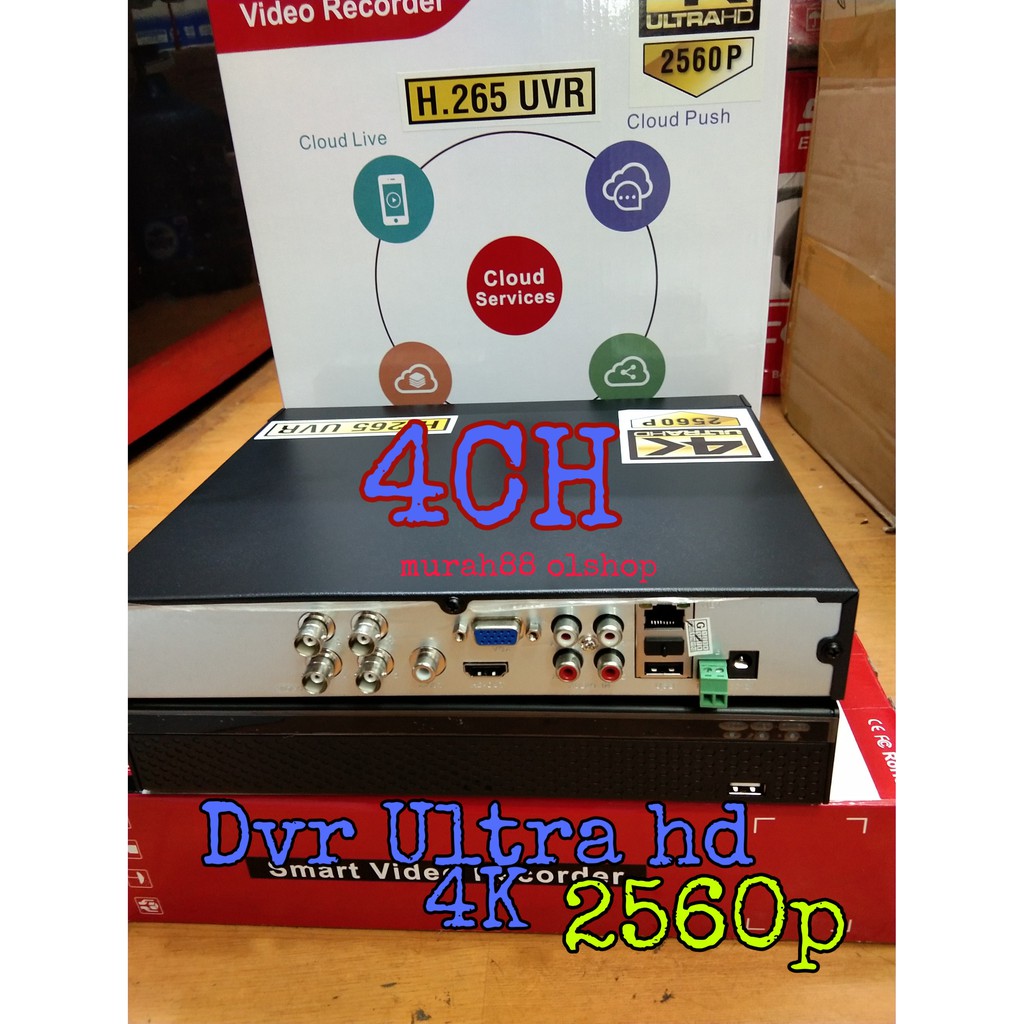 paket cctv  4ch 2camera lensa 8mp 4K ultra HD  kabel 50m
