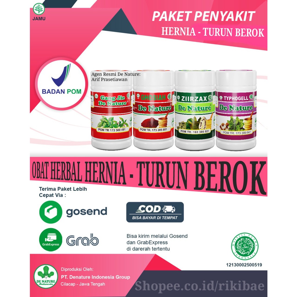 Obat Hernia Inguinalis Manjur Original De Nature .Benjolan Hernia, Turun Berok, Tedun, Burut