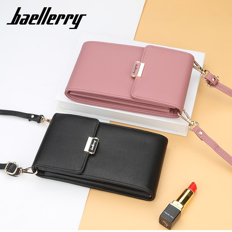 TERBARU - Tas Dompet HP Wanita Kulit Import Dompet Selempang Cewek Original Baellerry 39.ID