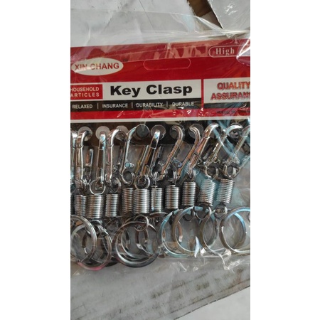 gantungan kunci besi stainlles isi 12 pcs