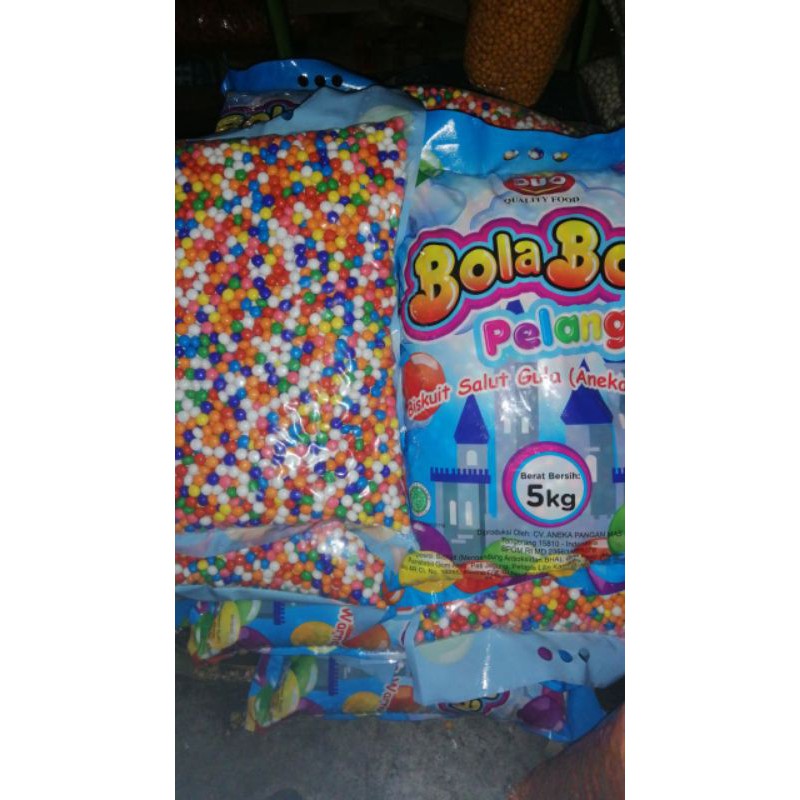 

bola bola pelangi kiloan kemasan 5000gr(5kg)