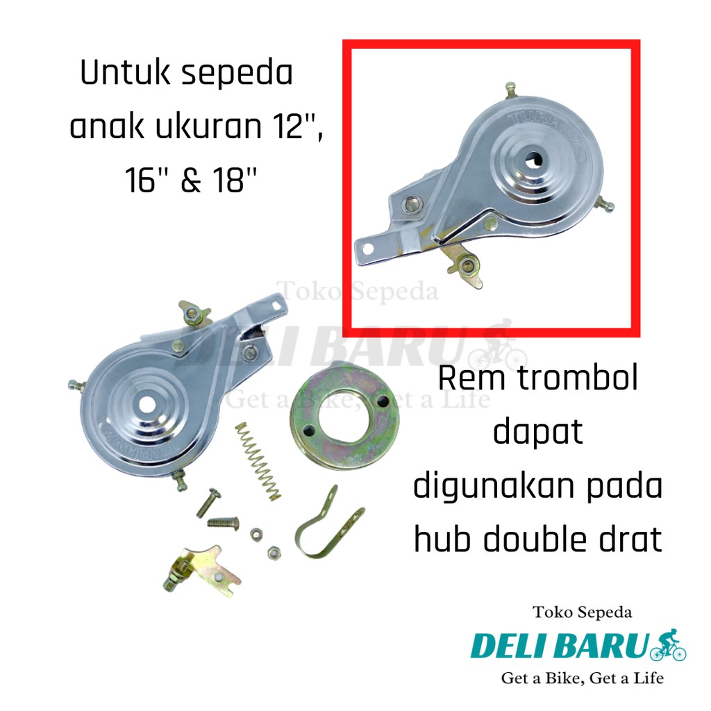 Rem pirodo tromol teromol trombol terombol sepeda anak 12, 16, 18