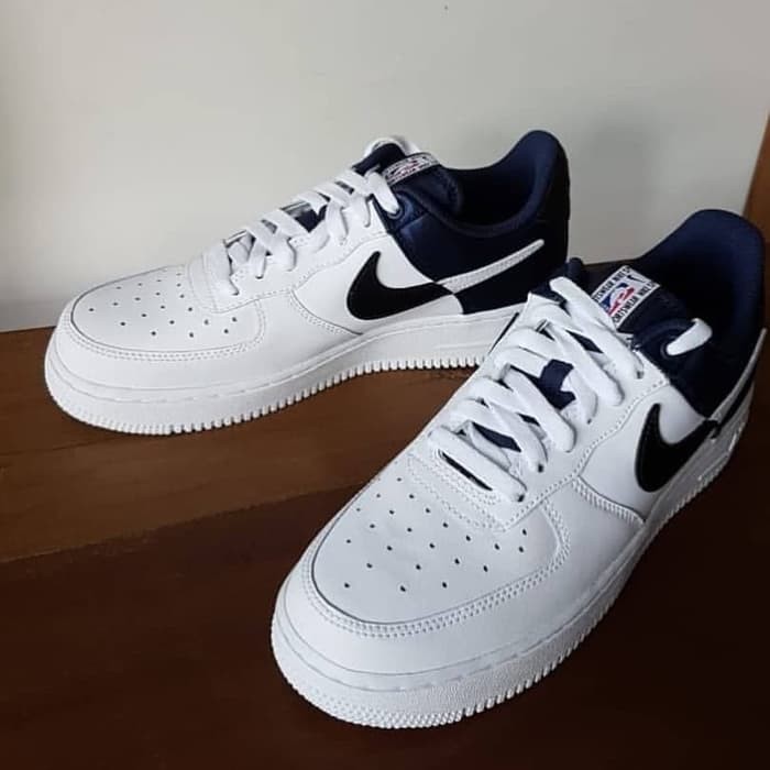 Nike Air Force 1 Satin LV8 NBA White Navy 100% ORIGINAL AF1