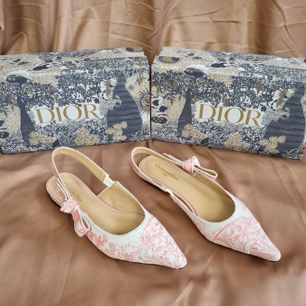 SEPATU D1OR WANITA FLOWERY SLINGBACK PUMP