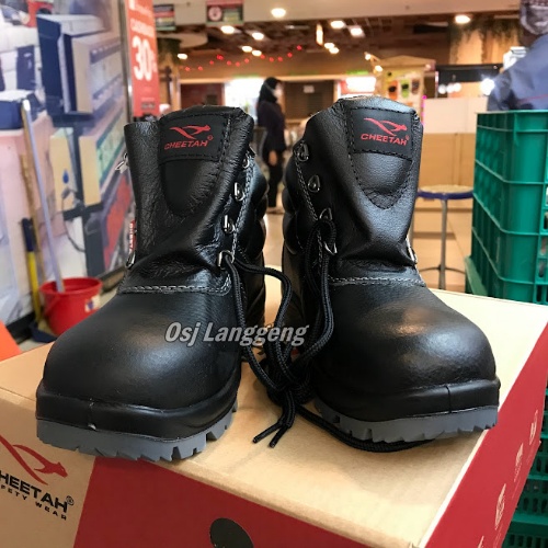 Sepatu Safety Shoes Cheetah 7106 Original Black / Hitam