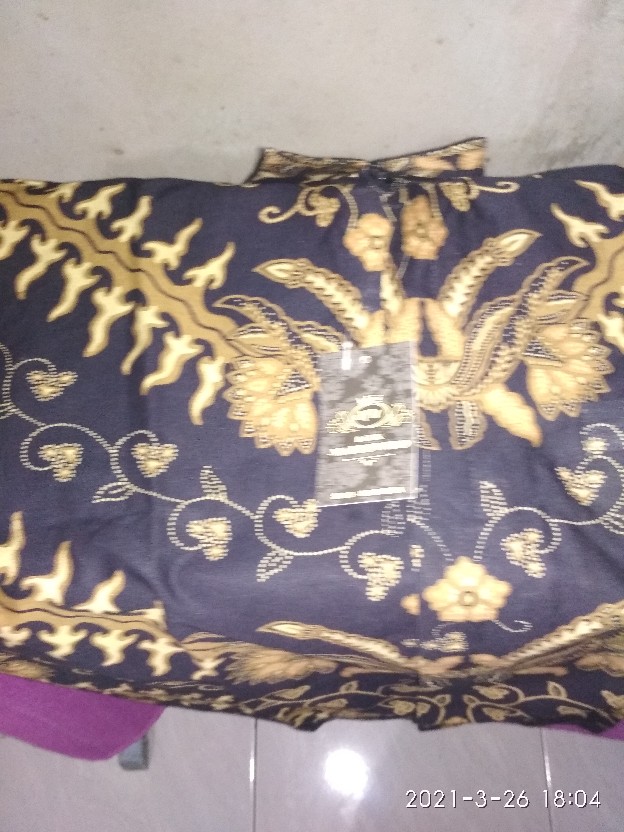 Gareng Warna Dasar Hitam Batik Pria Lengan Panjang Full Furing Batik Katun Solo