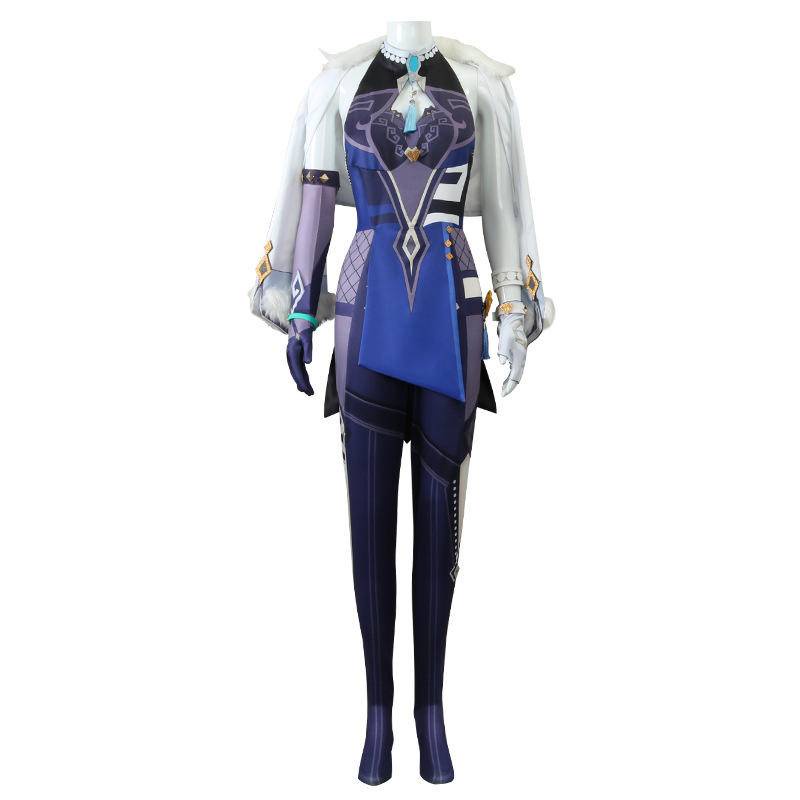 【Wetrose】Genshin Impact Yelan Women Cosplay Costume Lady High Quality Cos Set