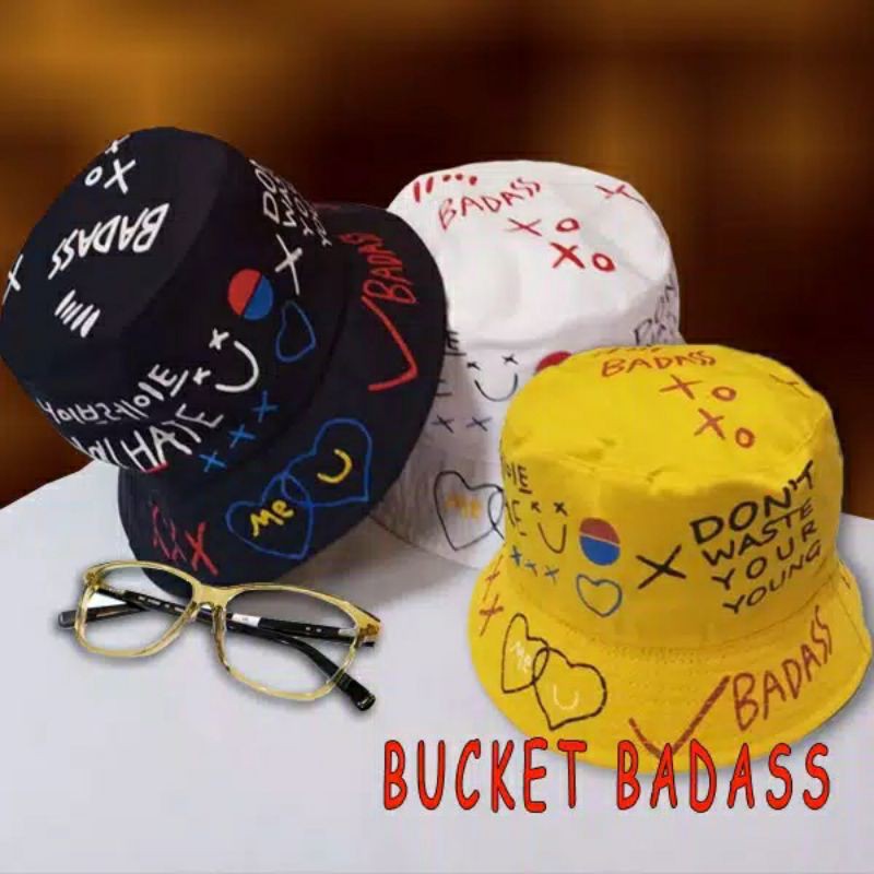 bucket hat/ bucket badas/ bucket sablon