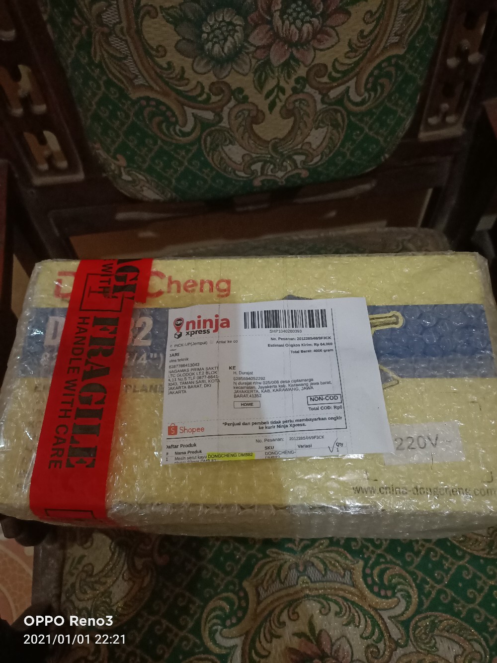 Mesin Serut Kayu Dongcheng Dmb82 Planer 82mm Dmb 82