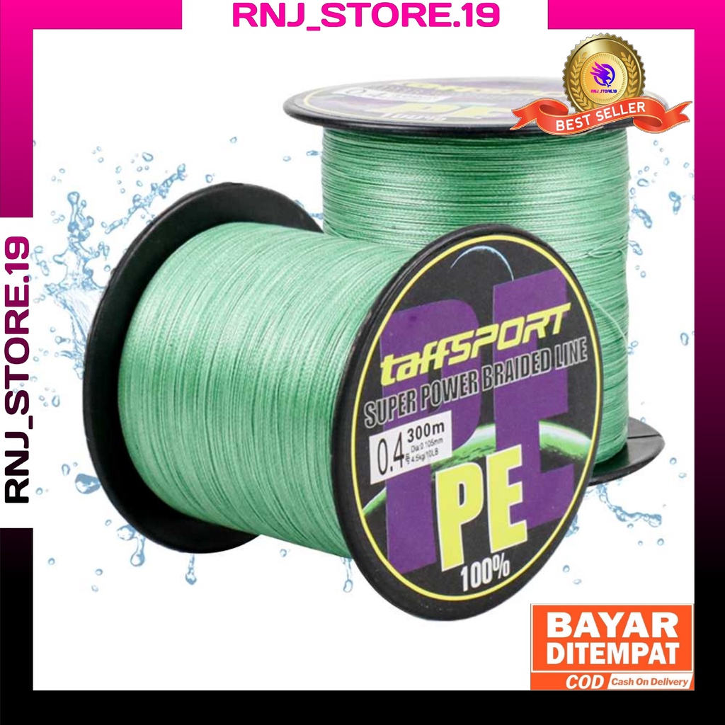 Senar Pancing PE Braided X4-300 Meter Taffsport/Senar Pancing PE Braided Casting/Tali Pancing PE X4/