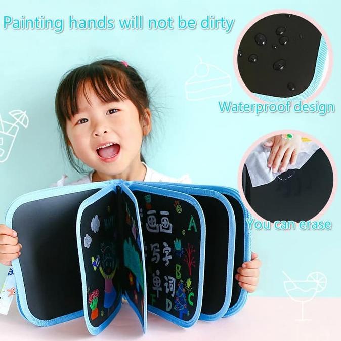 

Mainan Edukasi Anak Buku Menggambar Ajaib & Spidol GRAFFITI BOOK-6 Hal