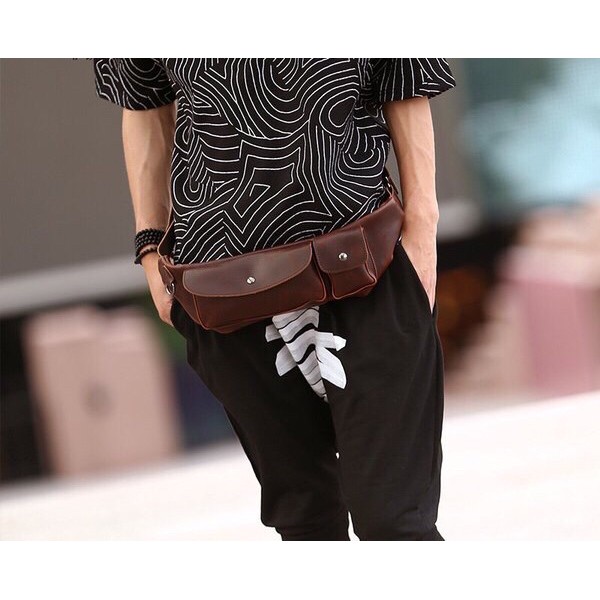 Raindoz - Rsy 091 Tas Selempang Pria Hitam Murah  Asli Cibaduyut  SH461  Bahu Waist Bag T&S Gatka