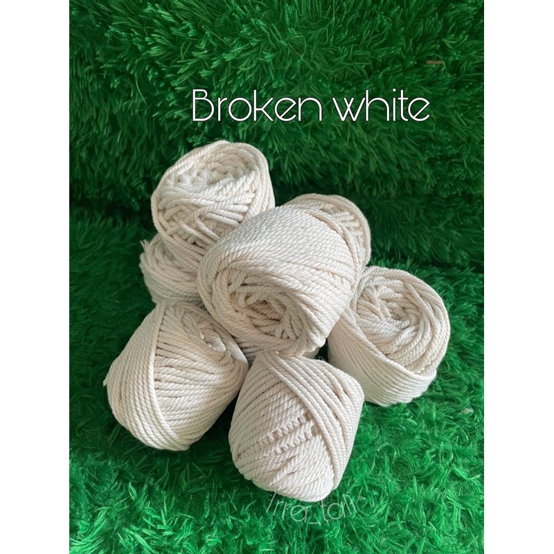 Tali katun beige/broken white 20mtr