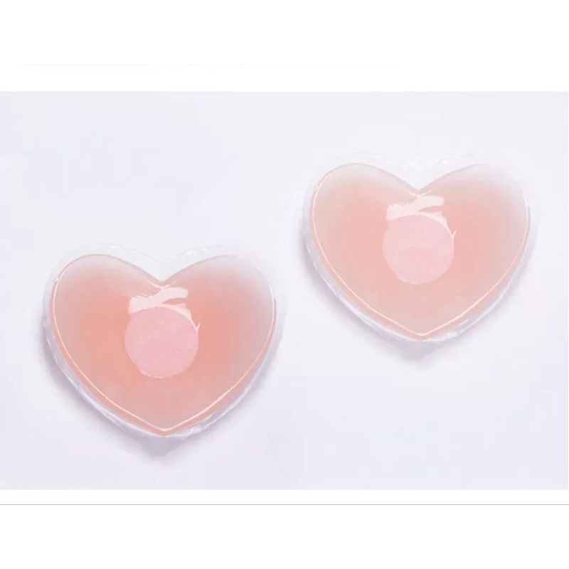 [Sepasang/Pair] Reusable adhesive nipple pad silicone/ reusable penutup puting