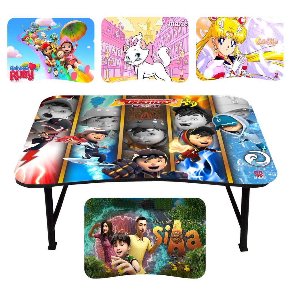 MEJA BELAJAR LIPAT ANAK BOBOIBOY BT21 BTS SI AA SAILORMOON RAINBOW RUBY MARIE CAT SPIDERMAN ULTRAMAN