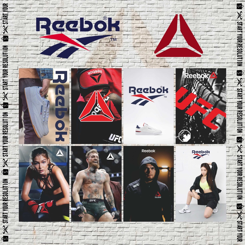 Poster Dinding Reebok | UFC / MMA | Poster Brand Sport Sepatu Reebok  / McGregor / Khabib Nurmagomed
