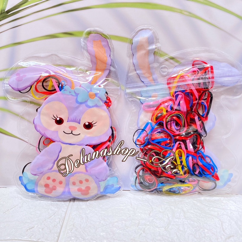 delunashop_acc ikat rambut jepang karet anak Ikat rambut jepang karakter unicorn kelinci bear dll karet china