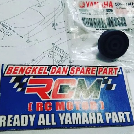 pad seat karet bawah jok XEON FINO FI XRIDE XEON RC GT 125 MIO 125 VEGAR JUP JUPZ JUPMX SCORPIO BYSON R15 R25 ORI ORIGINAL YAMAHA YGP ASLI 5BP-F4741-00