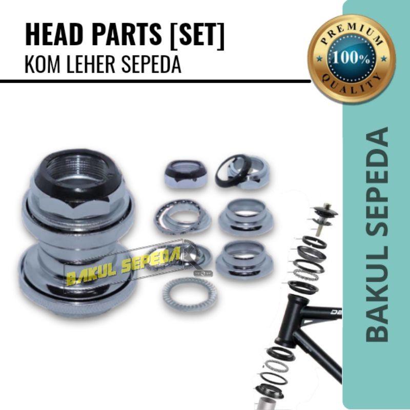kom leher set / kom fork / head parts sepeda