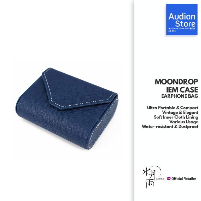 Moondrop Iem Earphone Case Compact Water-Resistant Dustproof Dark Blue