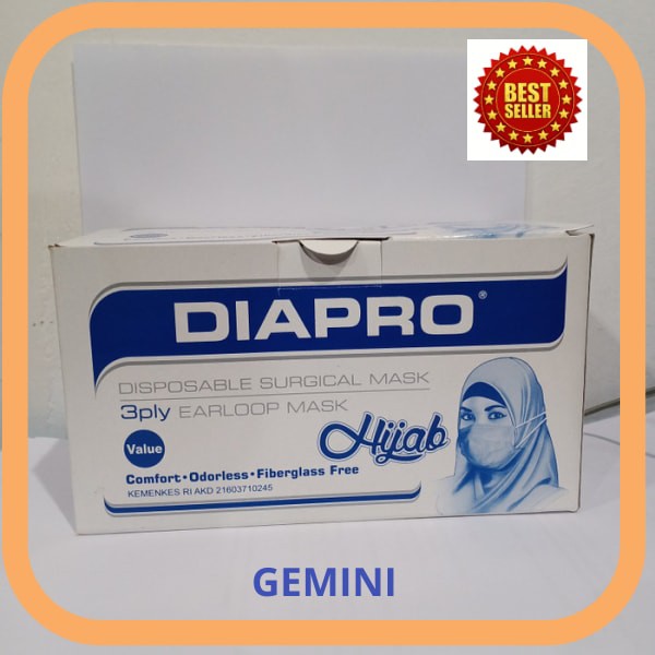 Masker Hijab Diapro 1 box
