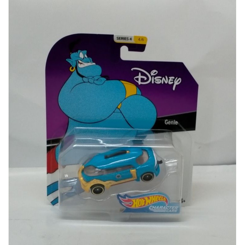 DISNEY PIXAR SERIES 4 HOT WHEELS COLLECTOR CHARACTER CARS ALADDIN'S GENIE NEW